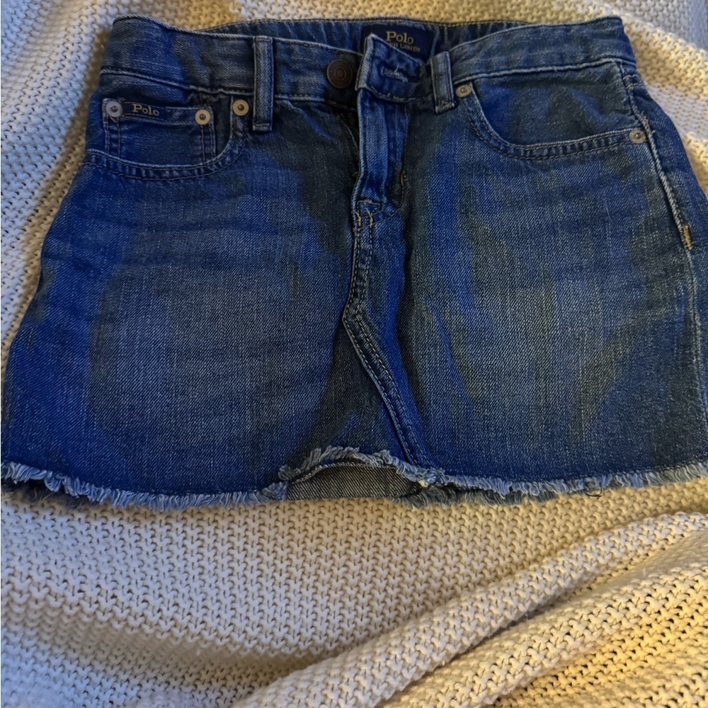Ralph Lauren Classic Blue Denim Mini Skirt